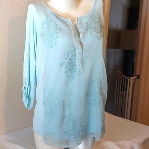 RXB womens blouse in mint light green size M